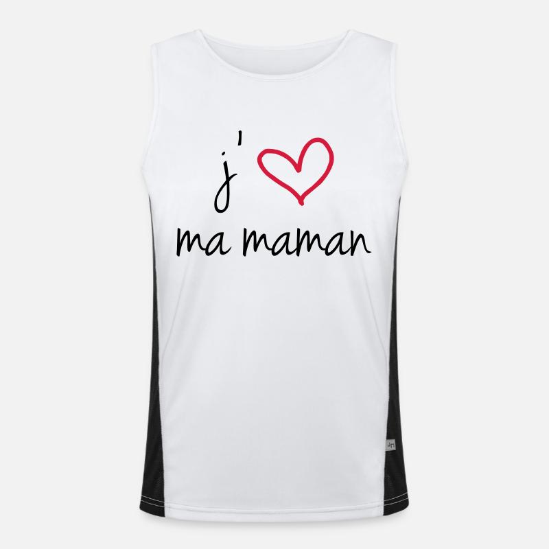 j'aime ma maman Débardeur respirant contrasté Homme 
