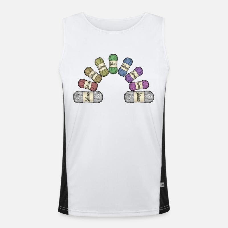 Regenbogen oder Garn Funktionelles Kontrast-Tank Top für Männer 