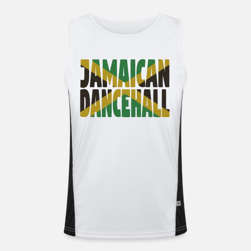 Jamaican Dancehall Funktionelles Kontrast-Tank Top für Männer 