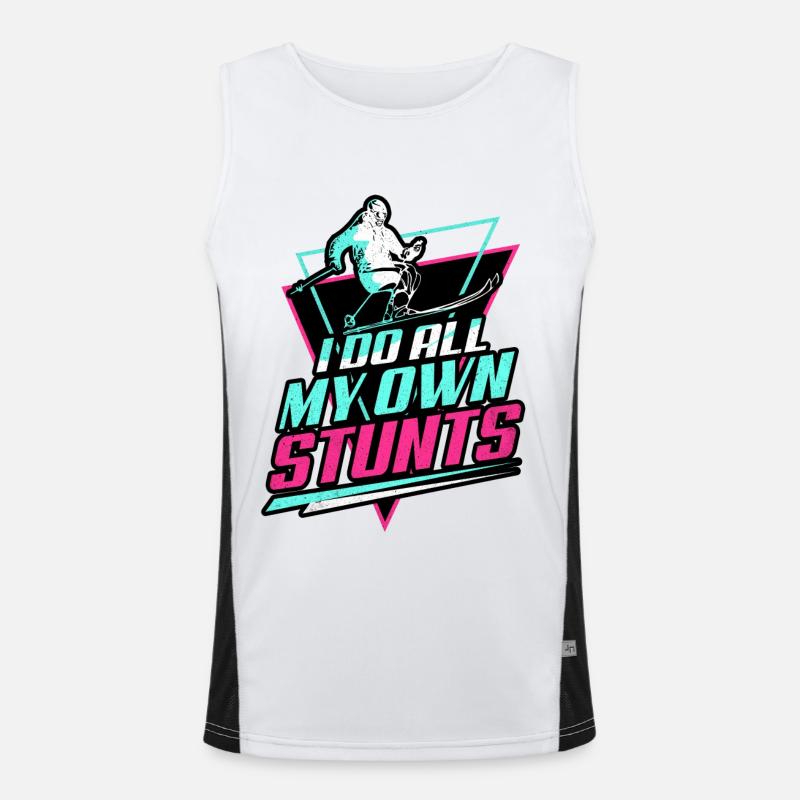 Skiing Skiing Skiing Skiing Skiing Men's Functional Contrast Tank Top 