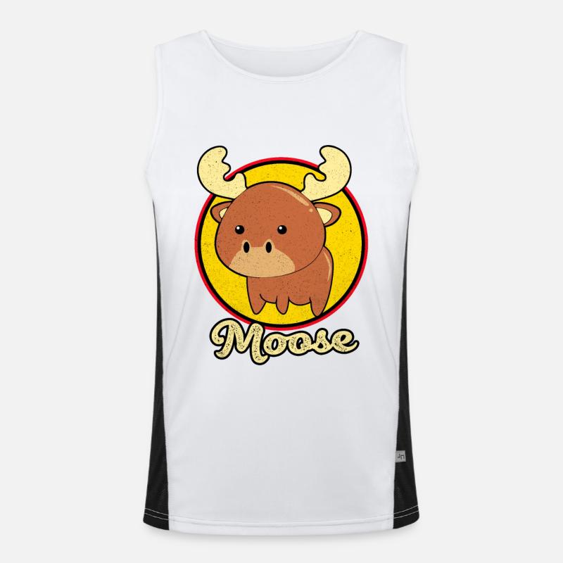 Elch Funktionelles Kontrast-Tank Top für Männer 