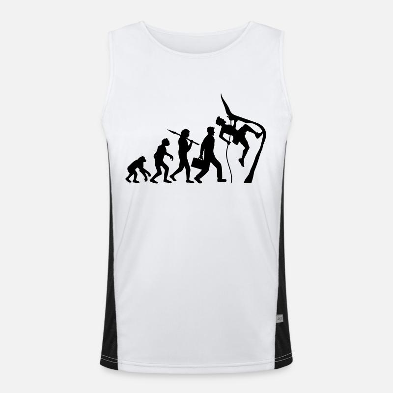 Klettern seil bergsteiger evolution Funktionelles Kontrast-Tank Top für Männer 