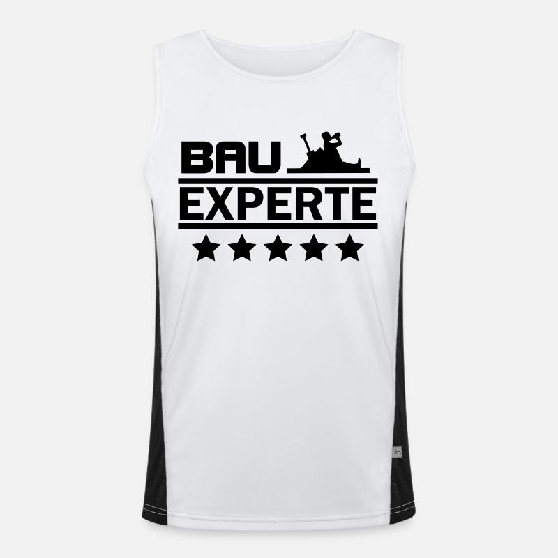 bau experte Funktionelles Kontrast-Tank Top für Männer 
