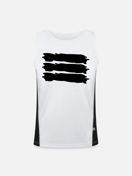 deutschland - Funktionelles Kontrast-Tank Top für Männer  - Weiß/Schwarz