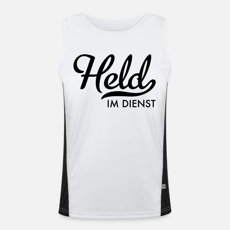 Held im Dienst Funktionelles Kontrast-Tank Top für Männer 