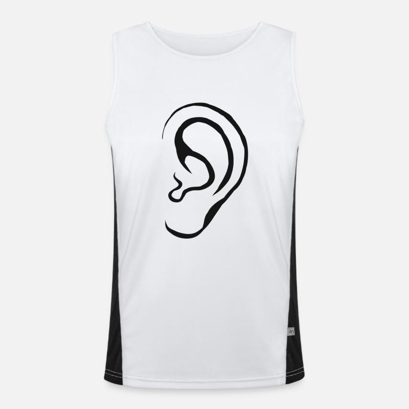 Ear Hearing Gift Hearing Gift Idea Ears Men's Functional Contrast Tank Top 