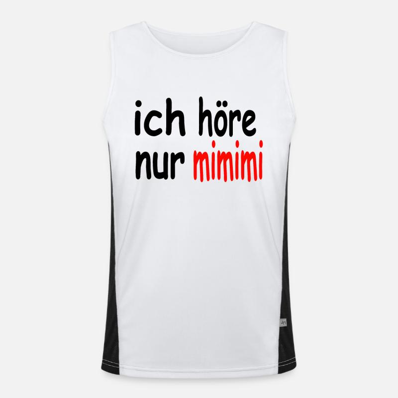 ich höre nur mimimi Funktionelles Kontrast-Tank Top für Männer 