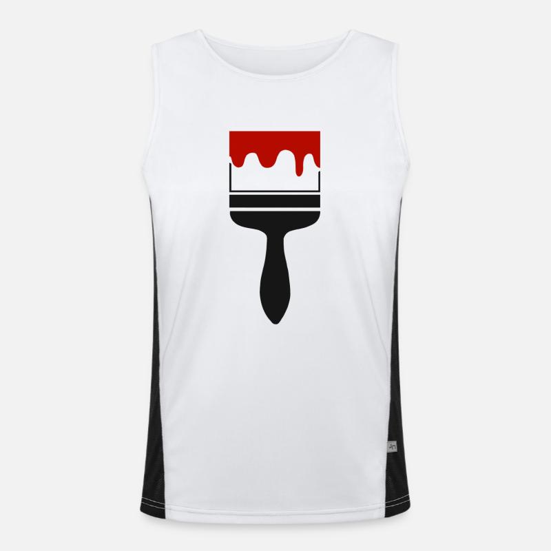 Pinsel Streichen Farbe Maler und Lackierer Malen Funktionelles Kontrast-Tank Top für Männer 