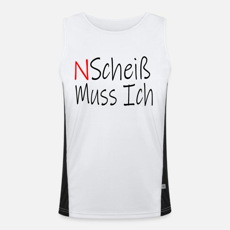 N SCHEIß Muss ich Funktionelles Kontrast-Tank Top für Männer 