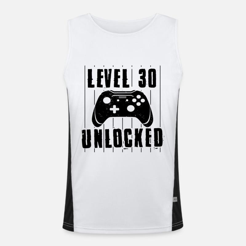 30. Geburtstag Mann Level 30 Jahre Freigeschaltet Funktionelles Kontrast-Tank Top für Männer 