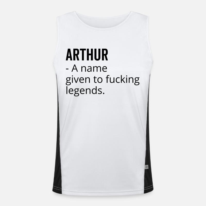 Arthur a Name Given to Fucking Legends Men's Functional Contrast Tank Top 