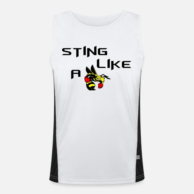 Sting Like A Bee Funktionelles Kontrast-Tank Top für Männer 