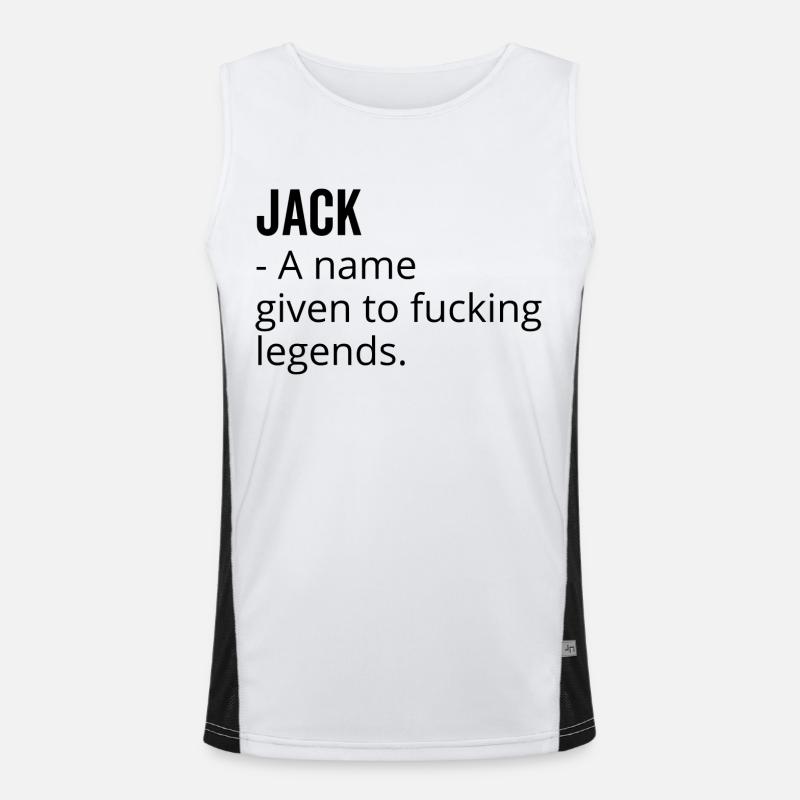 Jack a Name Given to Fucking Legends Men's Functional Contrast Tank Top 