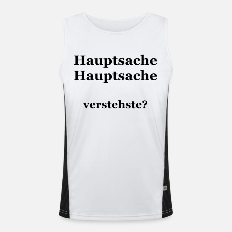 the main thing is black Men's Functional Contrast Tank Top 