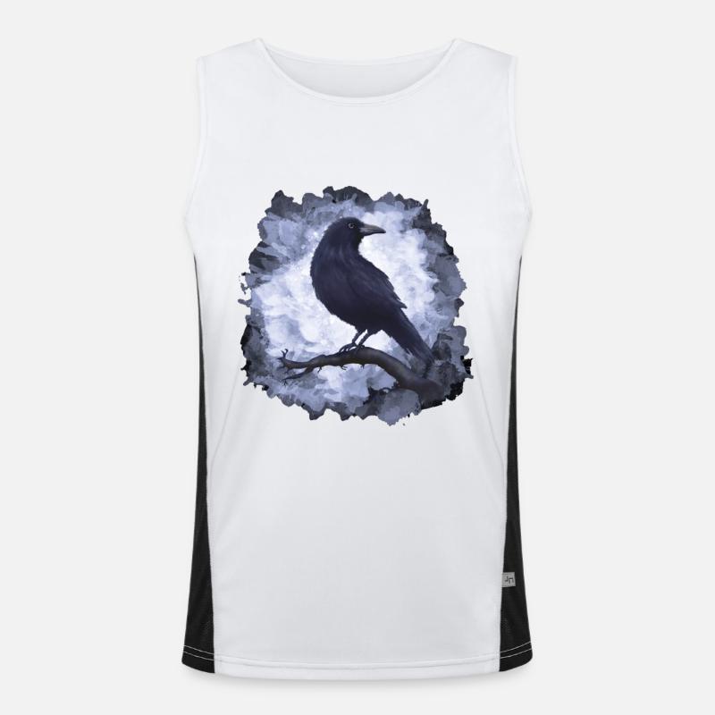 Raven Crow Goth Men's Functional Contrast Tank Top 