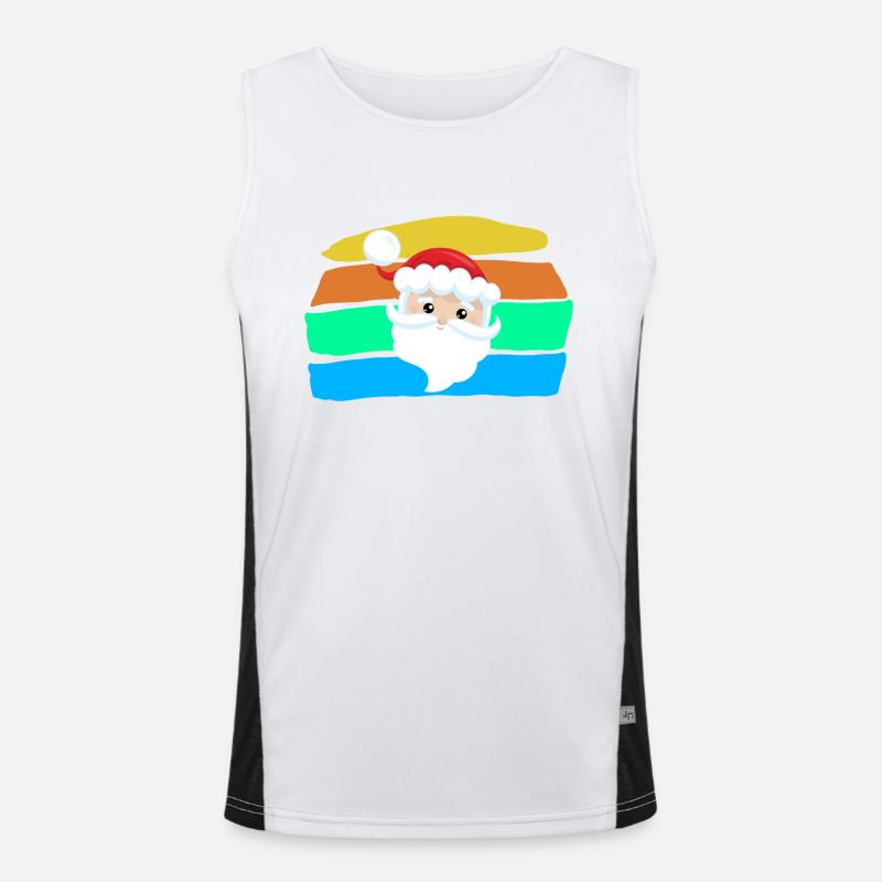 Santa Claus Men's Functional Contrast Tank Top 