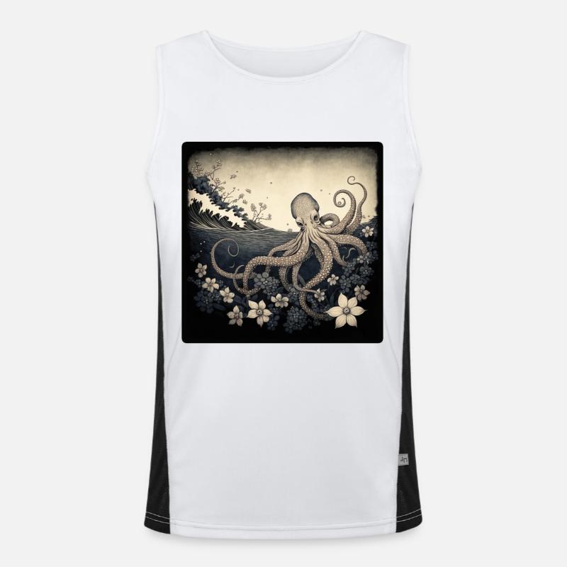 Oktopus Funktionelles Kontrast-Tank Top für Männer 