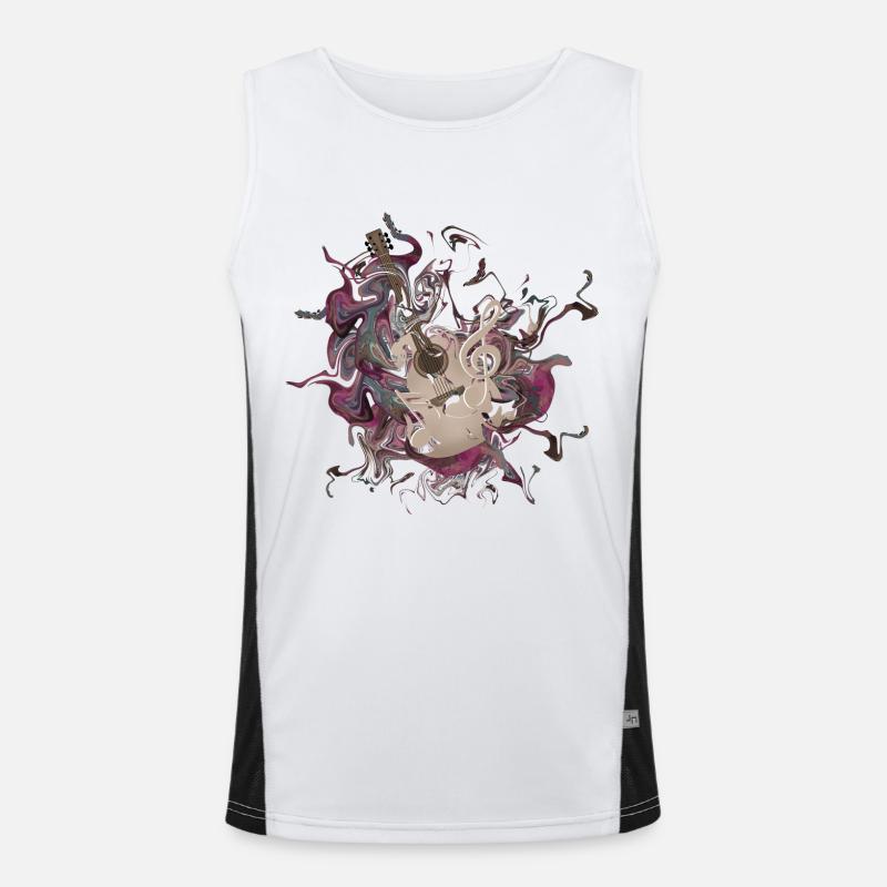 Guitar clef music Men's Functional Contrast Tank Top 