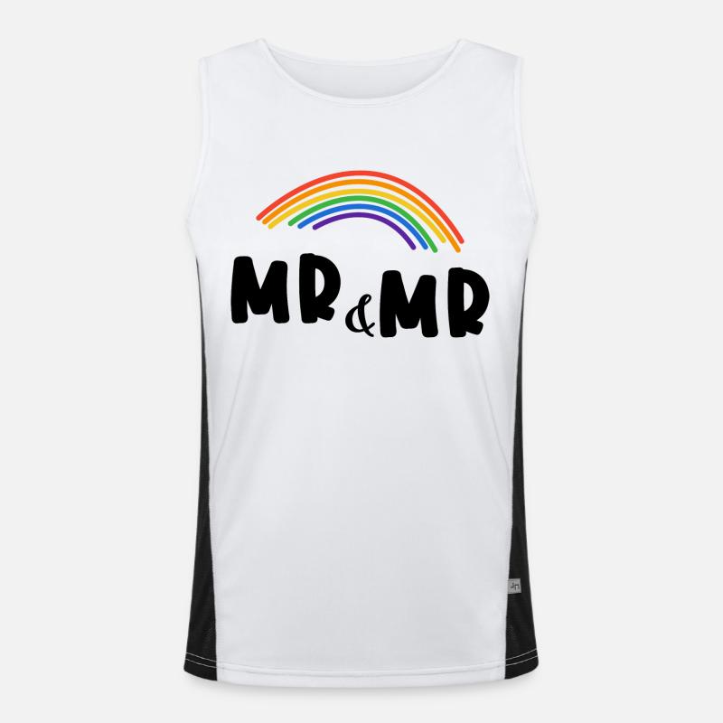 Herr und Herr Homo-Ehe. Geschenk Funktionelles Kontrast-Tank Top für Männer 