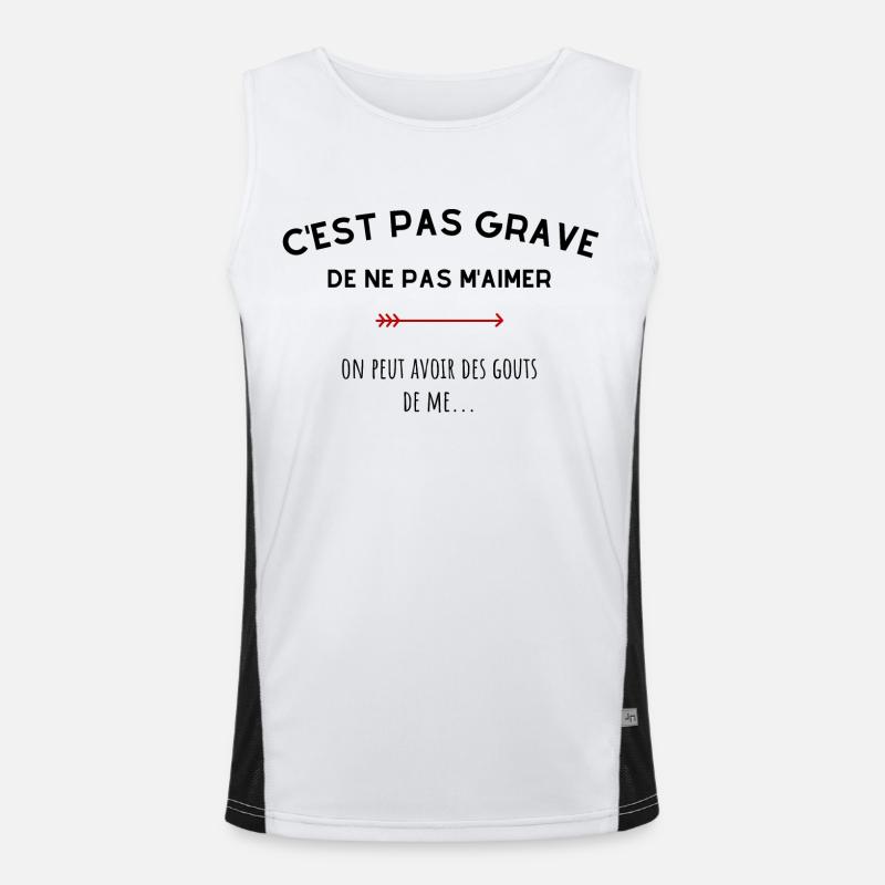 C'est pas grave de ne pas m'aimer Débardeur respirant contrasté Homme 