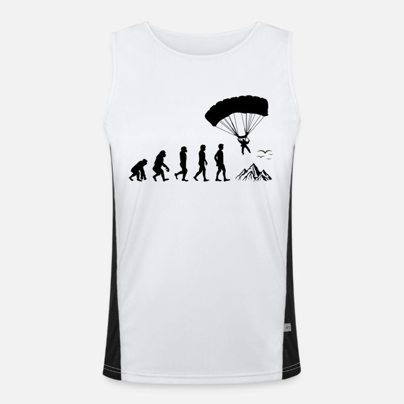 Fallschirmspringen Evolution Funktionelles Kontrast-Tank Top für Männer 