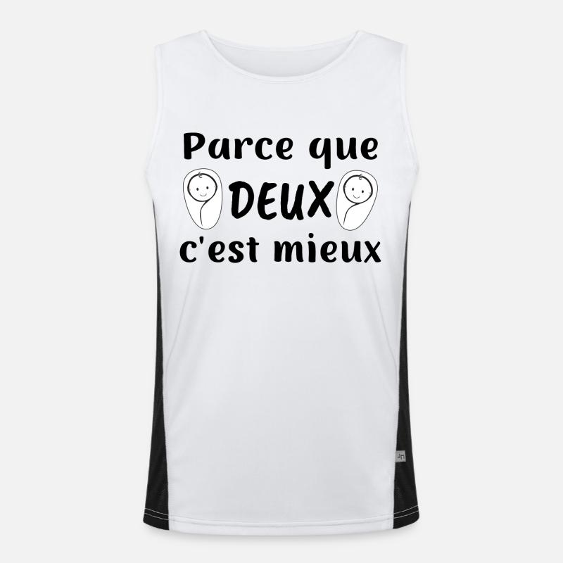 parce que deux c'est mieux Débardeur respirant contrasté Homme 