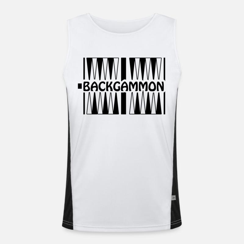 boardgame chess backgammon game night Funktionelles Kontrast-Tank Top für Männer 