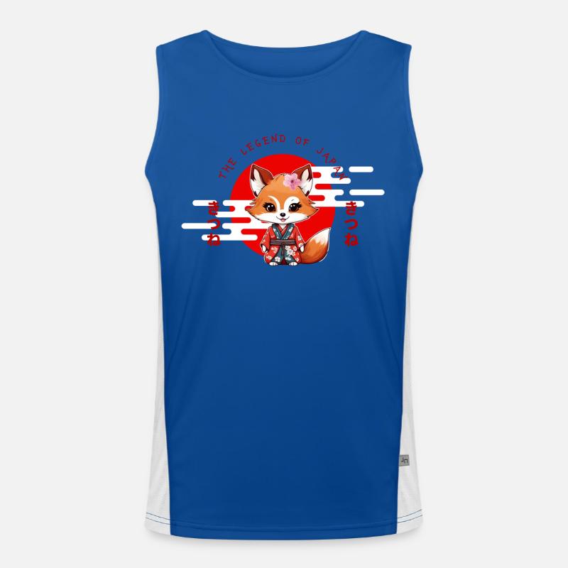 Rotfuchs: Die Legende Japans Funktionelles Kontrast-Tank Top für Männer 