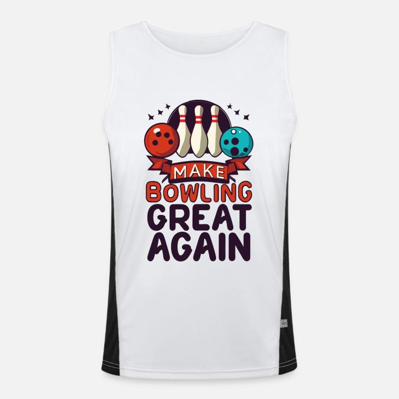 Make Bowling Great Again - Bowling Ball Pin Débardeur respirant contrasté Homme 