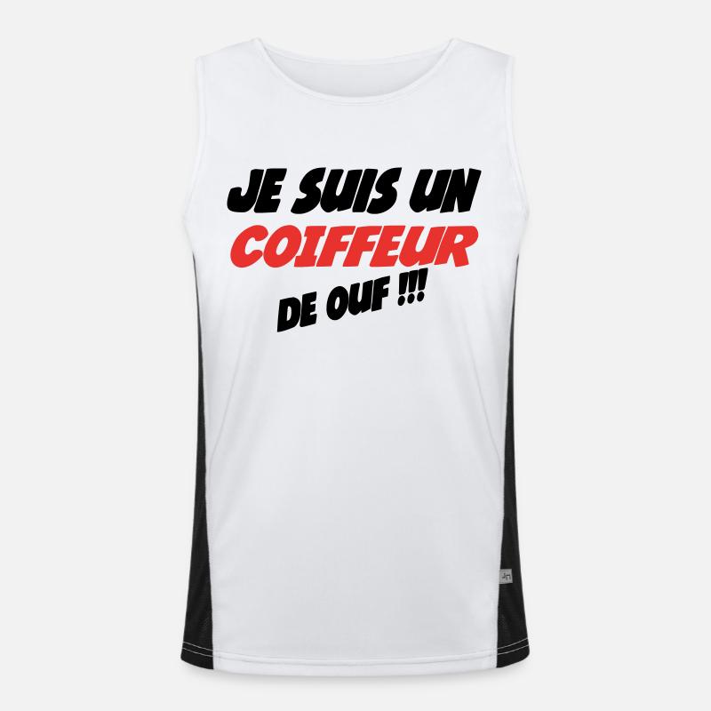 Je suis un COIFFEUR de ouf !!! Débardeur respirant contrasté Homme 
