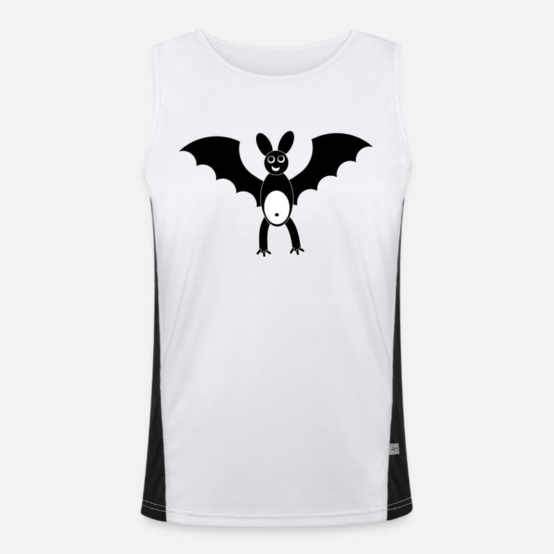 Funny Bat - Men's Functional Contrast Tank Top  - white/black