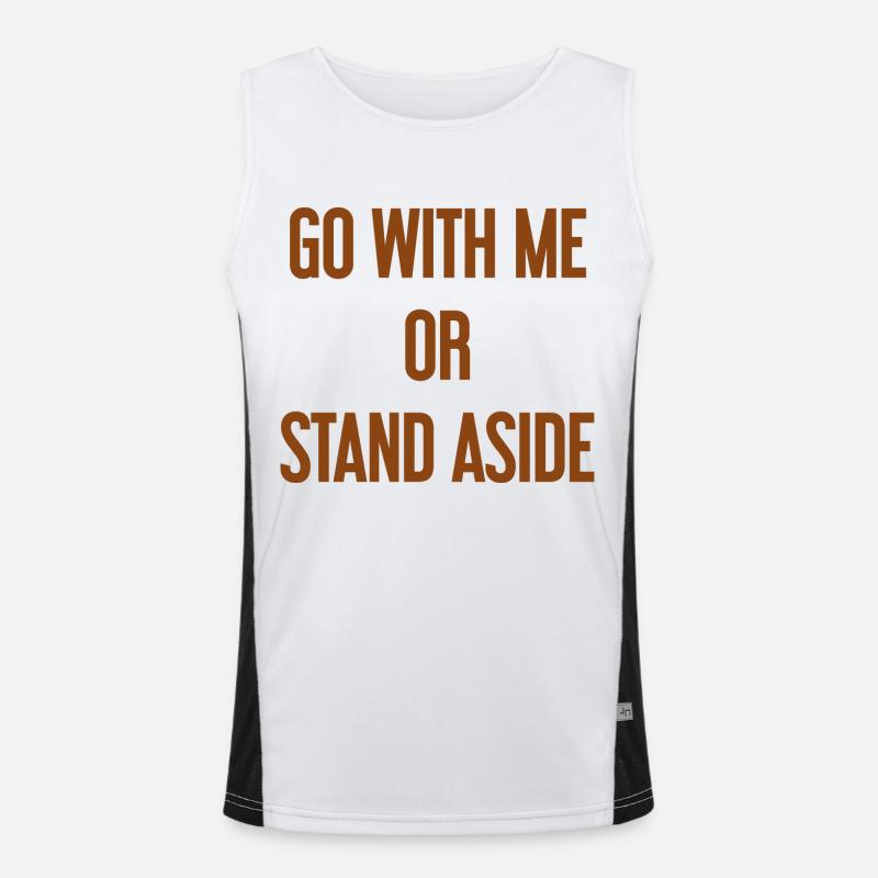 Walk with or aside - Men's Functional Contrast Tank Top - white/black
