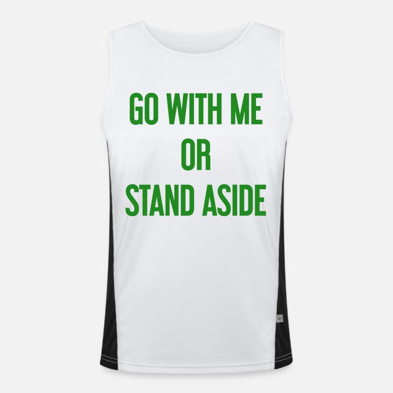 Geh mit oder beiseite Funktionelles Kontrast-Tank Top für Männer 