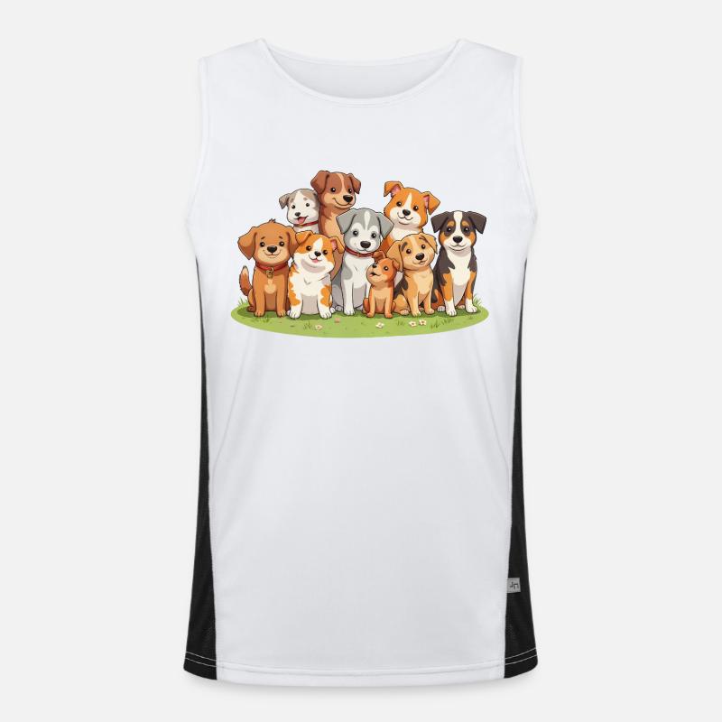 Ein Rudel Hunde Funktionelles Kontrast-Tank Top für Männer 