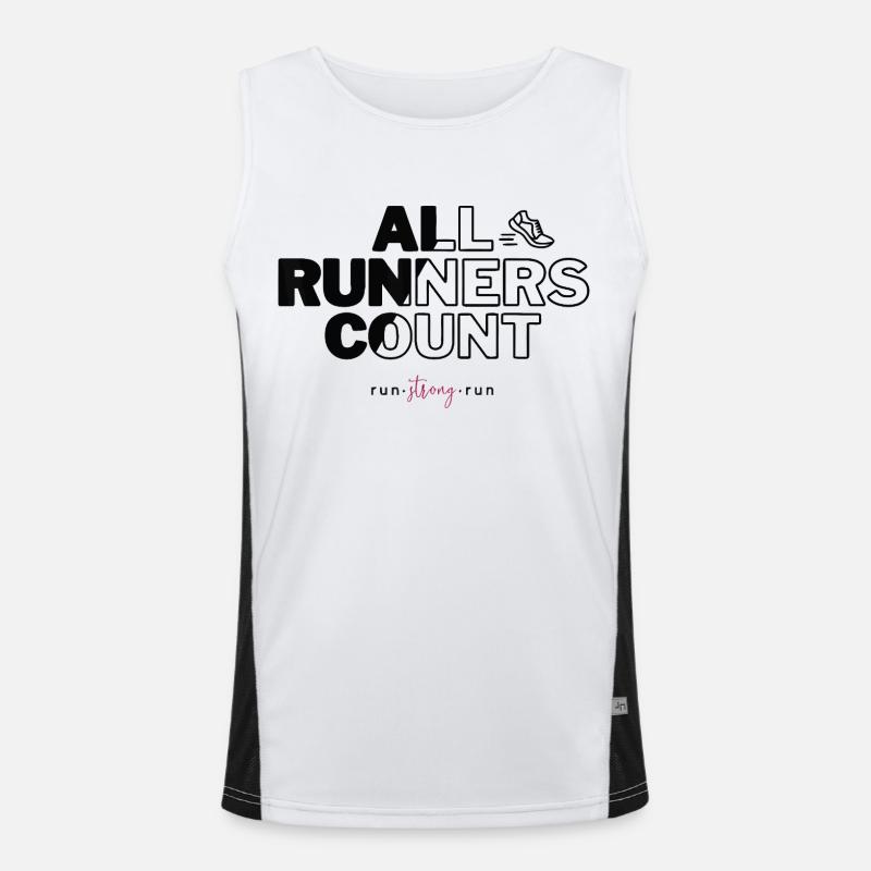 All Runners Count Gift For Runners Débardeur respirant contrasté Homme 