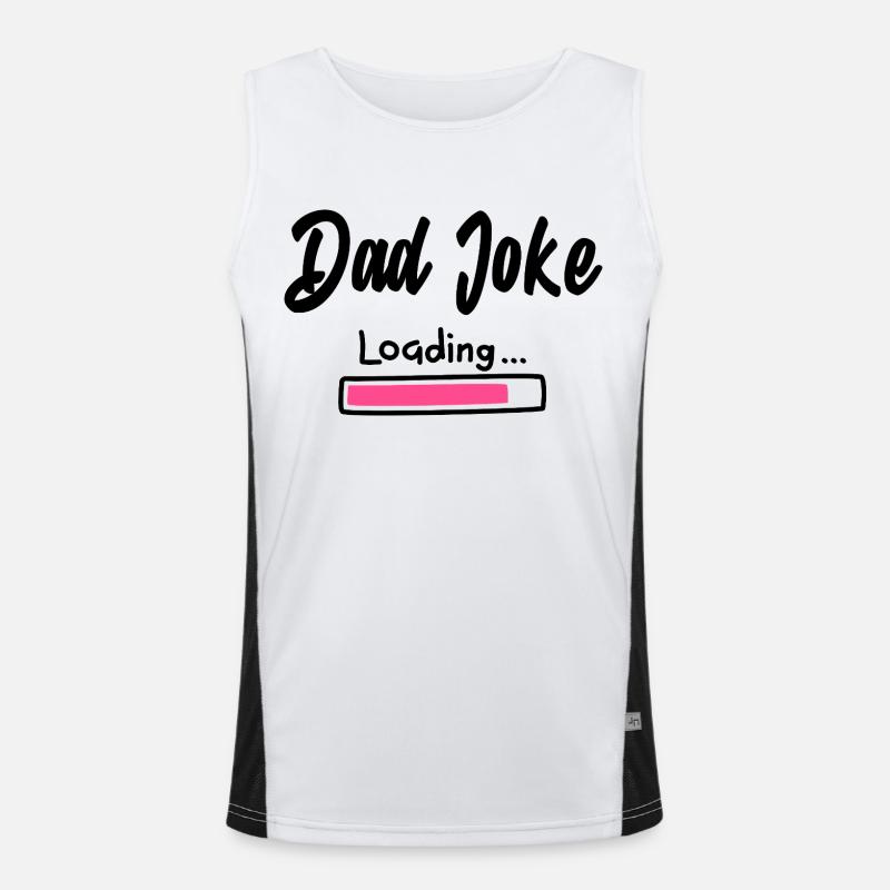 Dad Joke Loading Lustiger Vater Spruch Geschenk Funktionelles Kontrast-Tank Top für Männer 