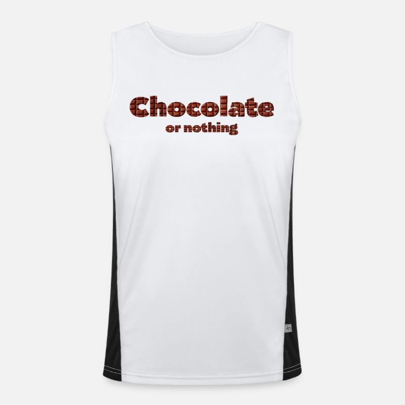 Schokoladen Muster mit 3D-Effekt Funktionelles Kontrast-Tank Top für Männer 