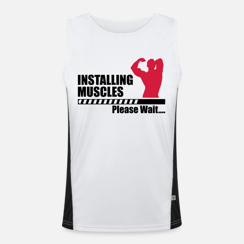 Installing Muscle - Funny gym Men's Functional Contrast Tank Top 
