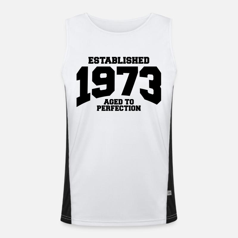 aged to perfection established 1973 (fr) Débardeur respirant contrasté Homme 