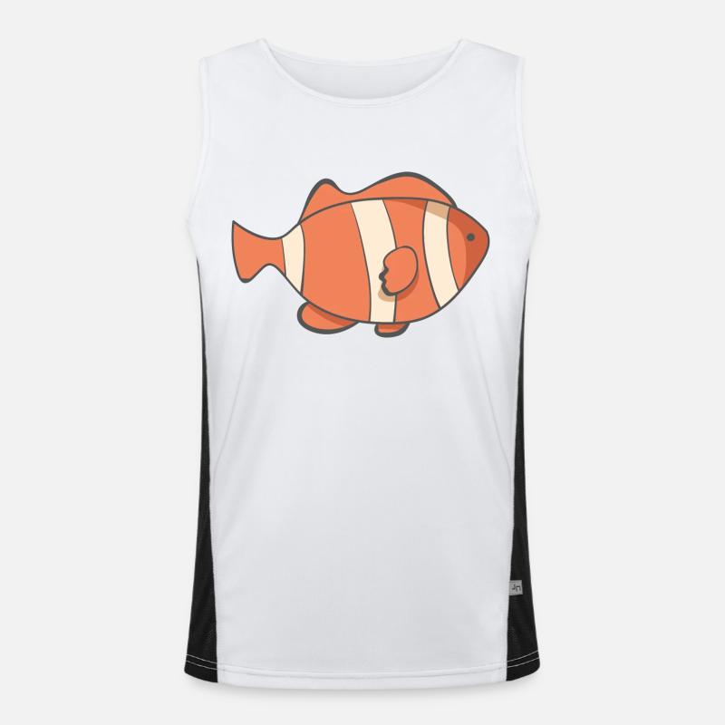 Fisch Clownfish Funktionelles Kontrast-Tank Top für Männer 