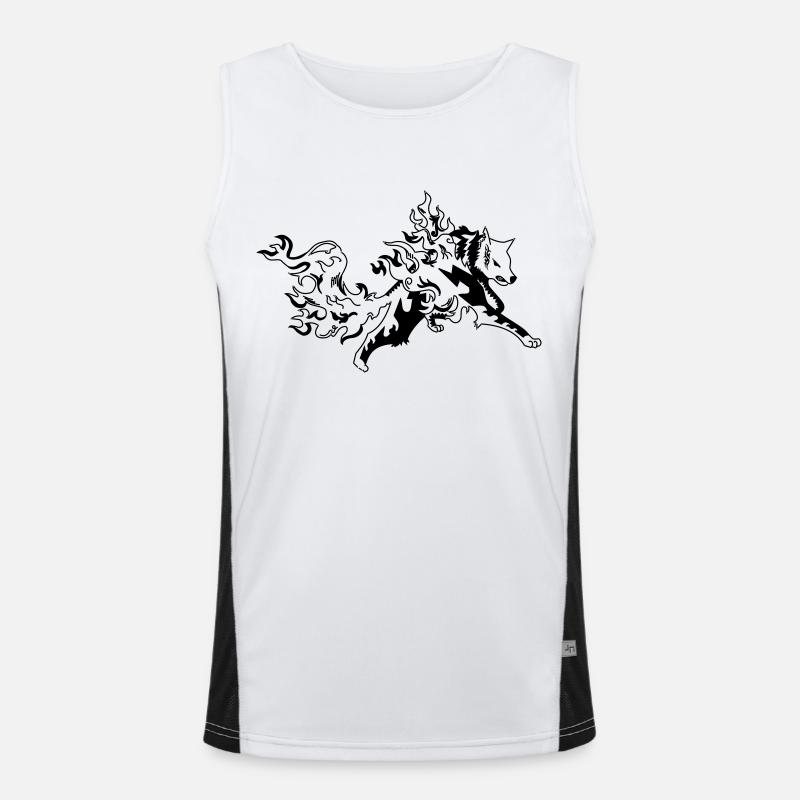 fire wolf Men's Functional Contrast Tank Top 