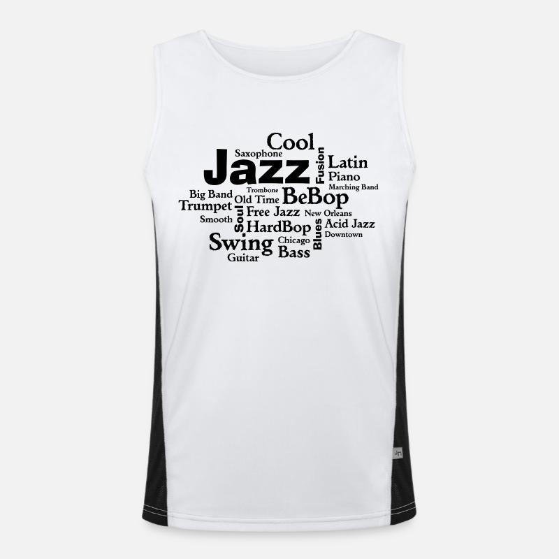 jazztagcloud Funktionelles Kontrast-Tank Top für Männer 