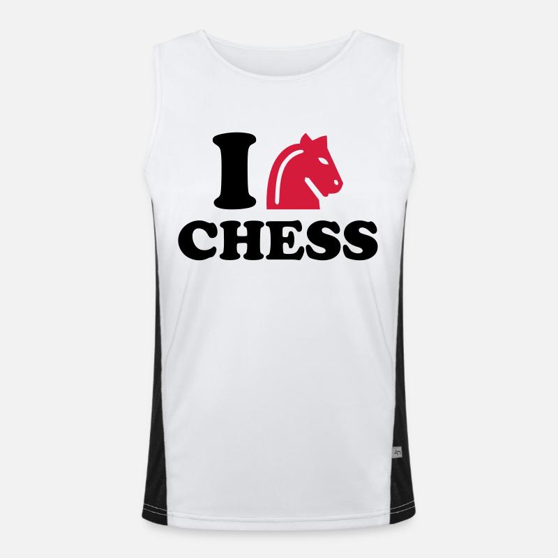 Schach Funktionelles Kontrast-Tank Top für Männer 
