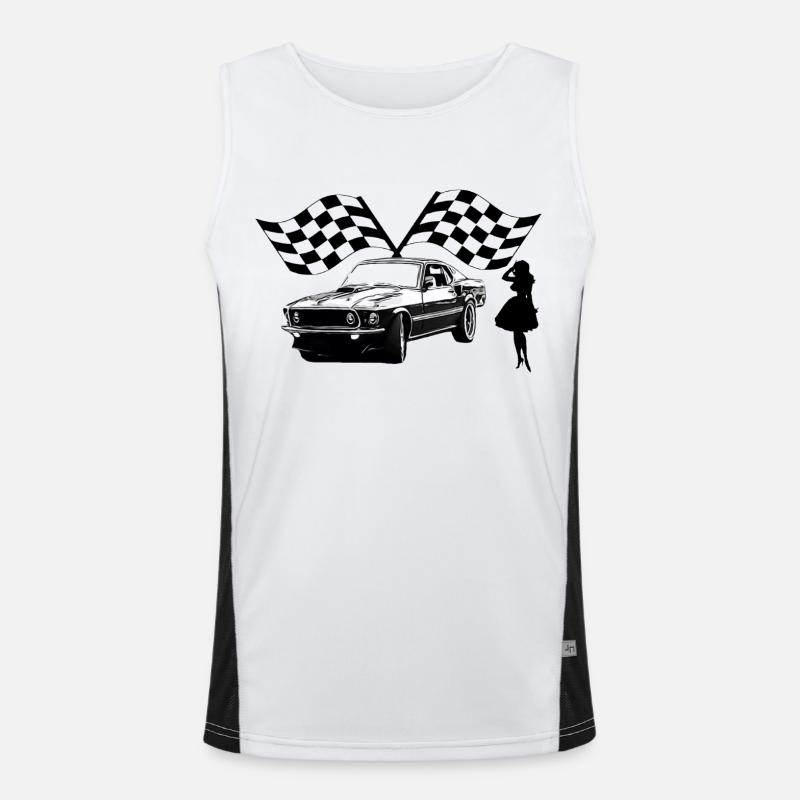 Auto Funktionelles Kontrast-Tank Top für Männer 