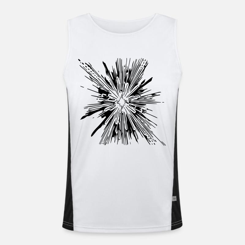 Explosion - Vintage Vector Lignes Débardeur respirant contrasté Homme 