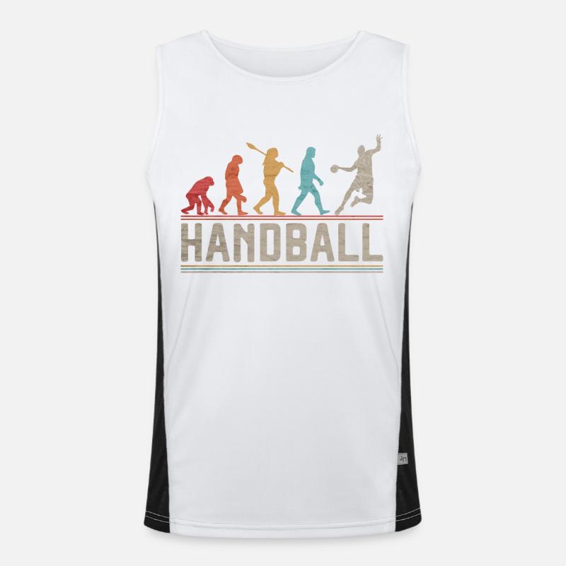 Handball Evolution Handball Player Cadeau Débardeur respirant contrasté Homme 