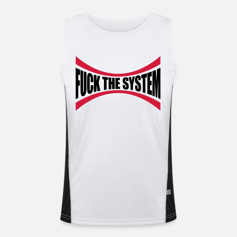 Logo J'emmerde le système Débardeur respirant contrasté Homme 