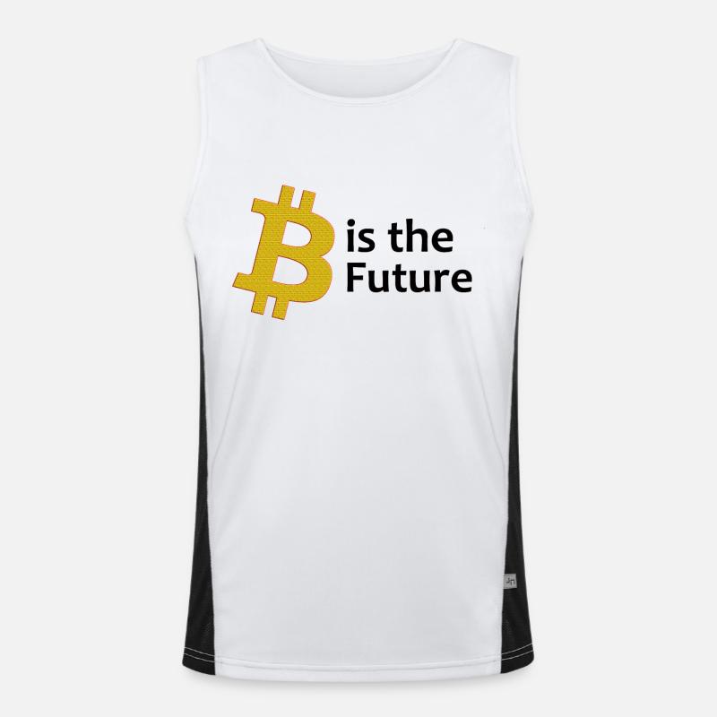 Bitcoin is the future Funktionelles Kontrast-Tank Top für Männer 