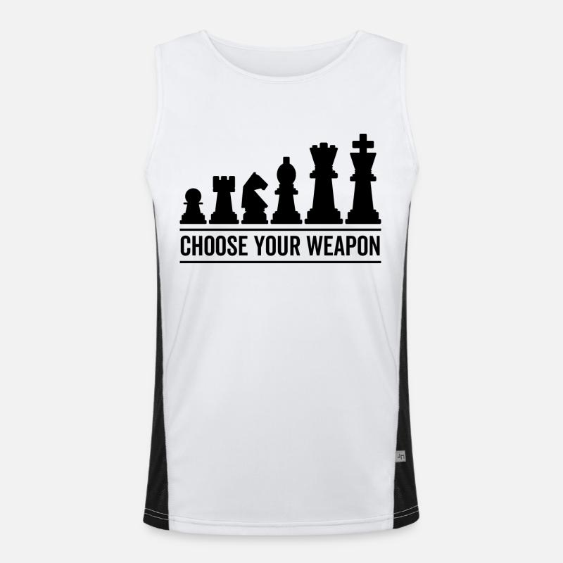 Wähle dein Waffenschach Funktionelles Kontrast-Tank Top für Männer 
