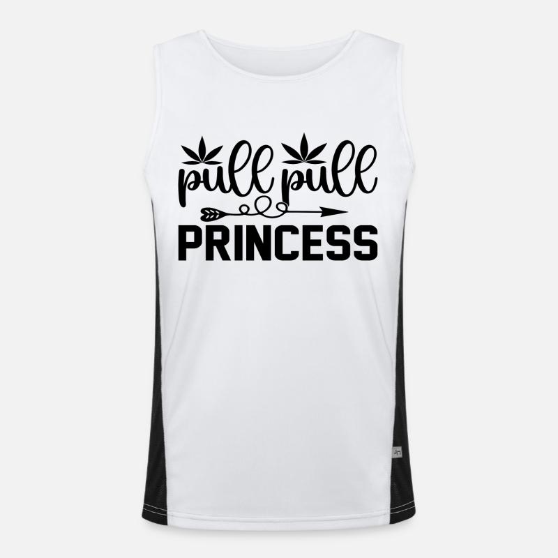 pull pull Princess - Men's Functional Contrast Tank Top  - white/black